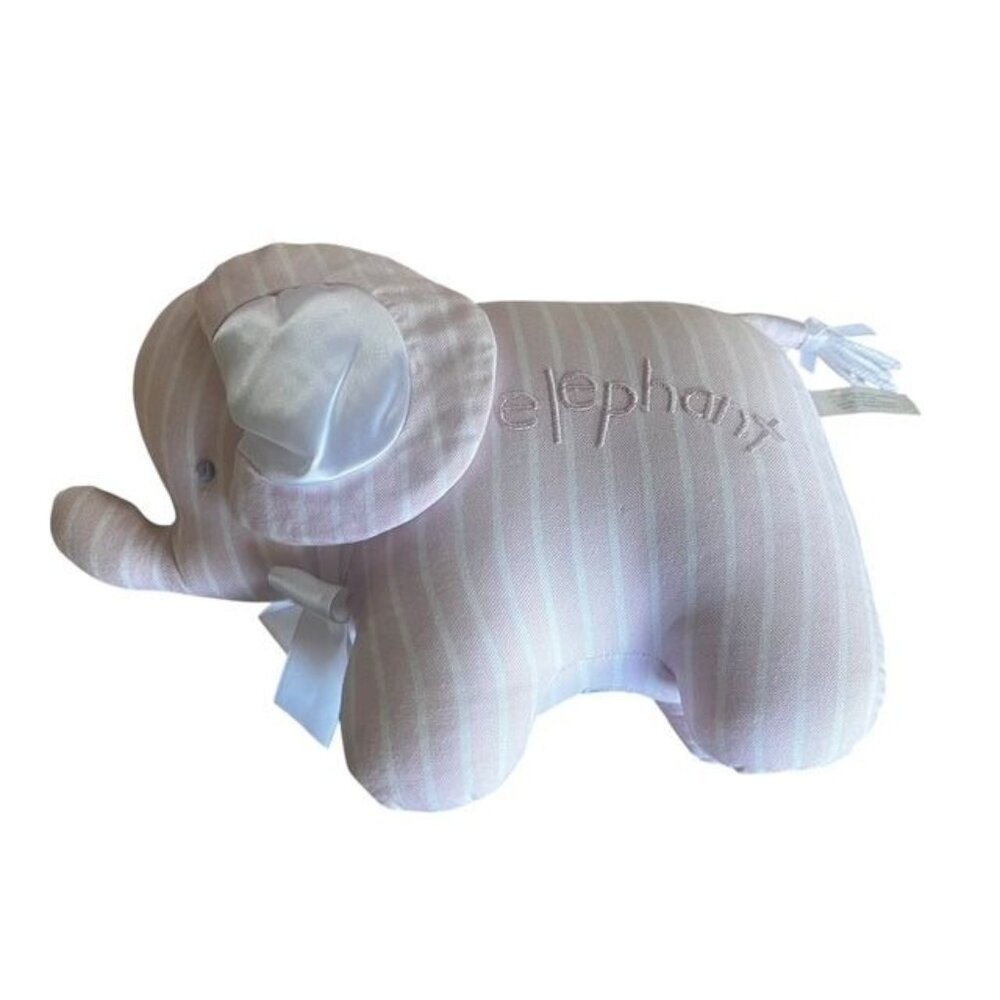 Kate Finn Pink Striped Elephant Plush